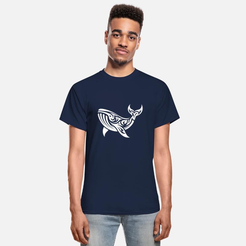 Tribal Tattoo Style Whale Swimming Sea Creature
