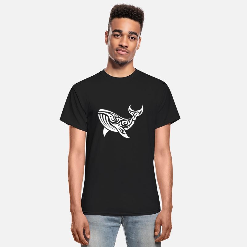 Tribal Tattoo Style Whale Swimming Sea Creature