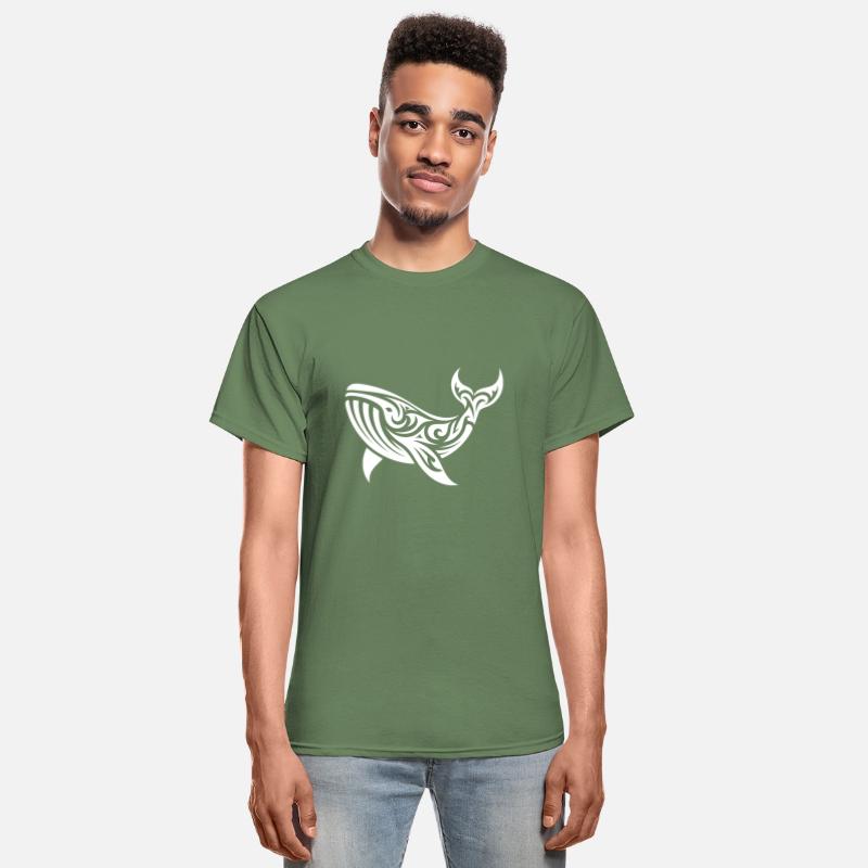 Tribal Tattoo Style Whale Swimming Sea Creature