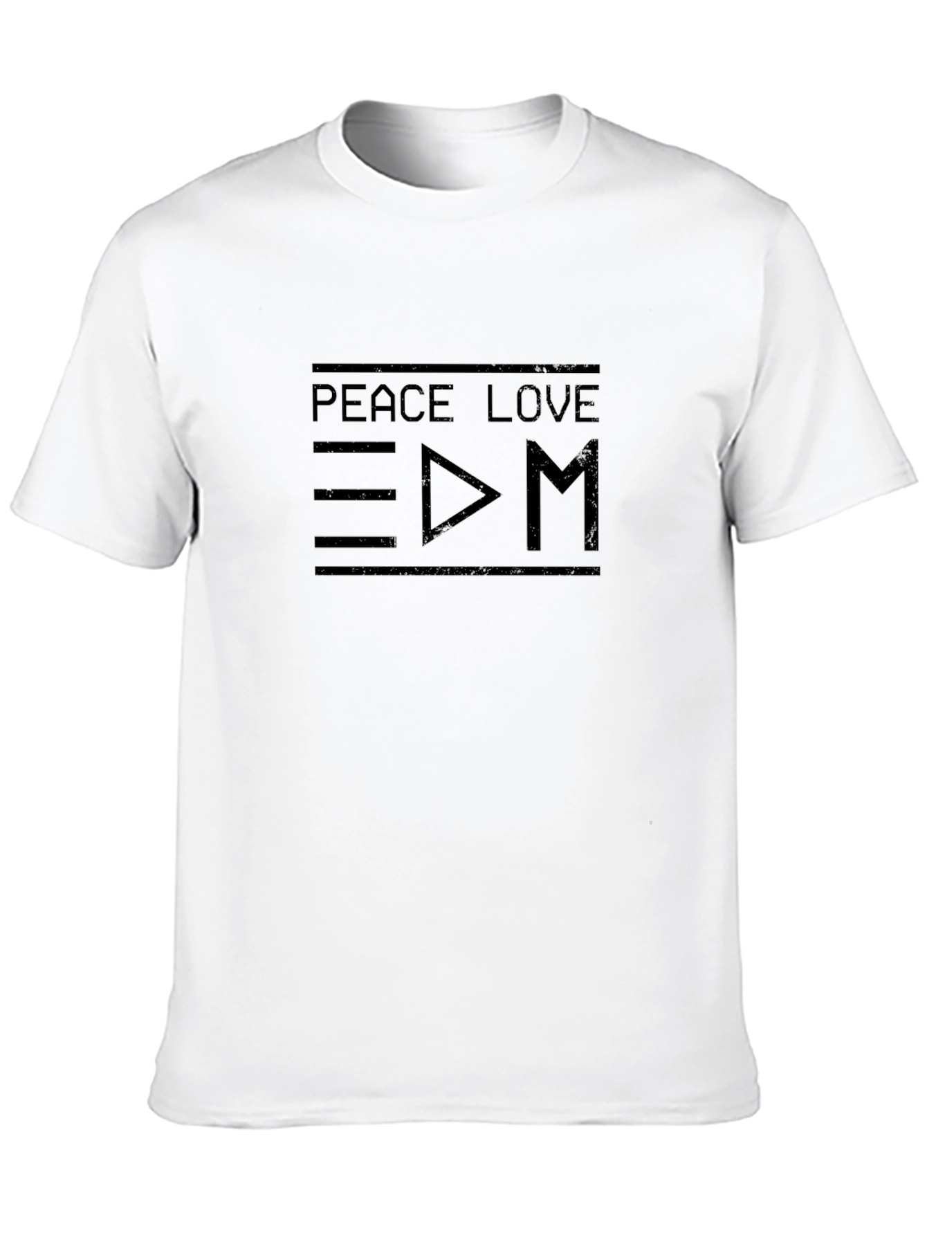Peace Love EDM Graphic T-Shirt - Black