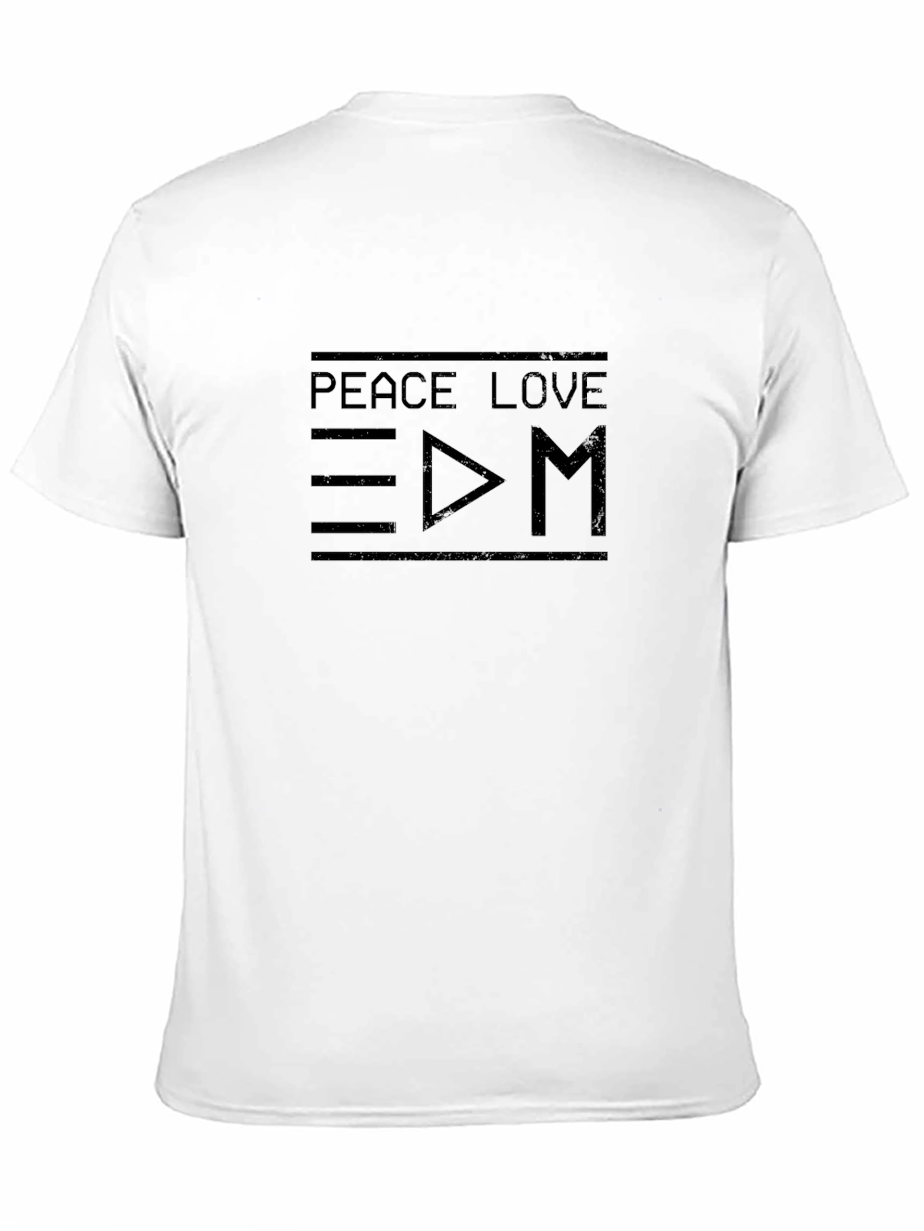 Peace Love EDM Graphic T-Shirt - Black