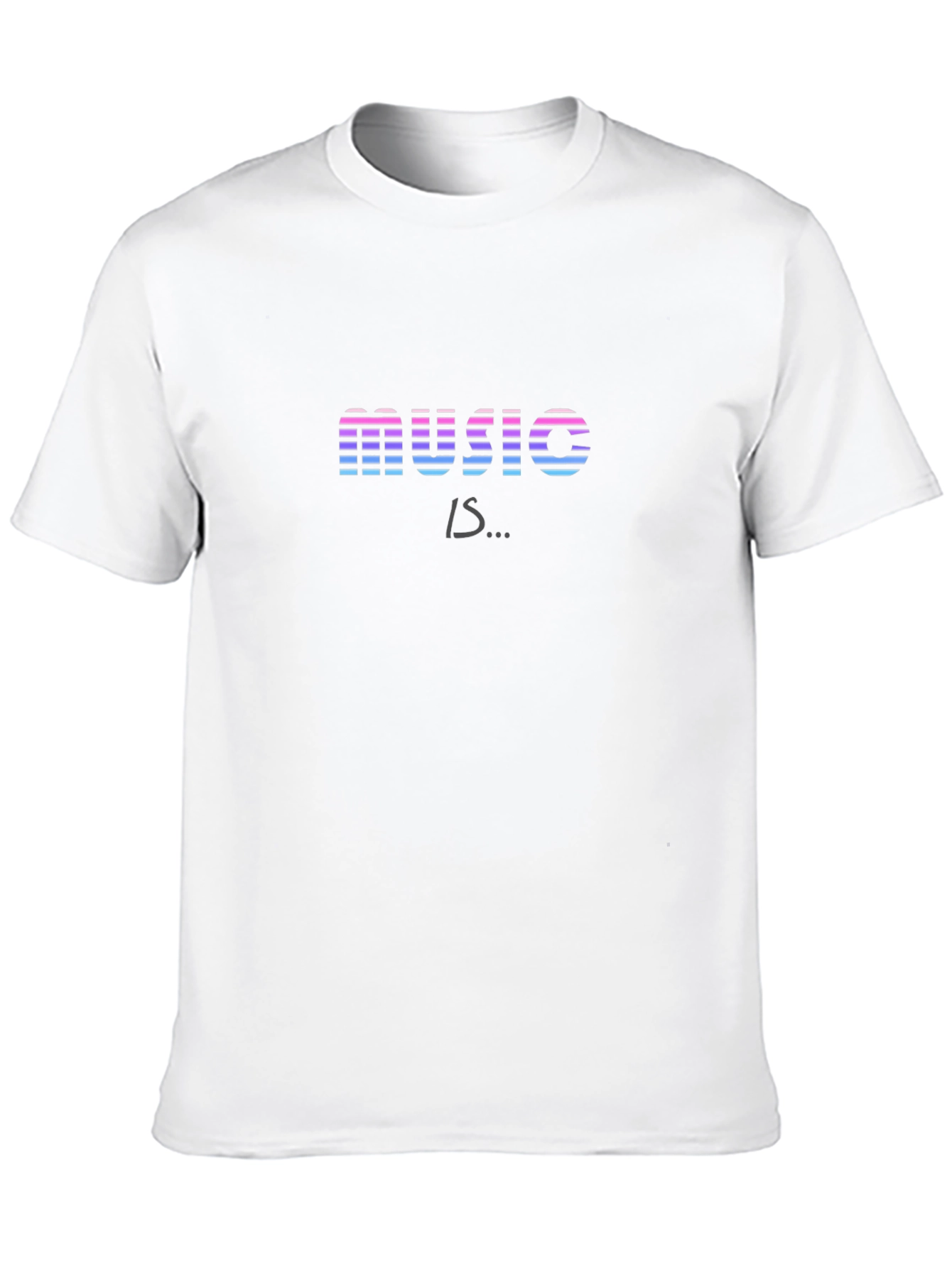 Music Is... Graphic T-Shirt - Retro Wave Design
