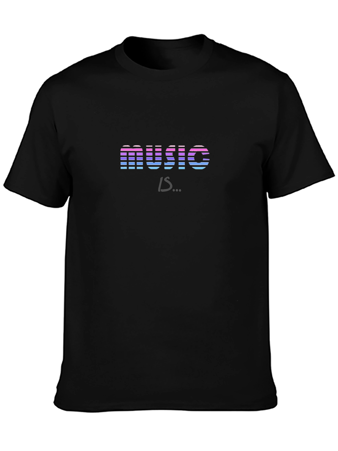 Music Is... Graphic T-Shirt - Retro Wave Design