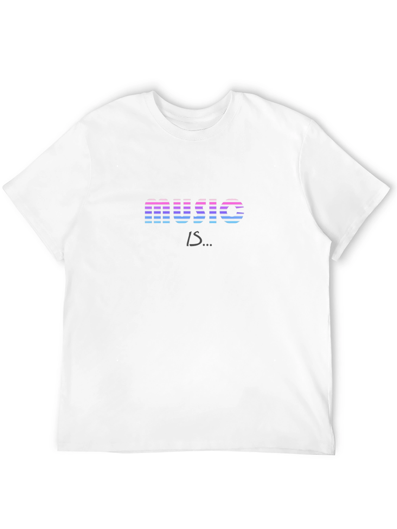 Music Is... Graphic T-Shirt - Retro Wave Design