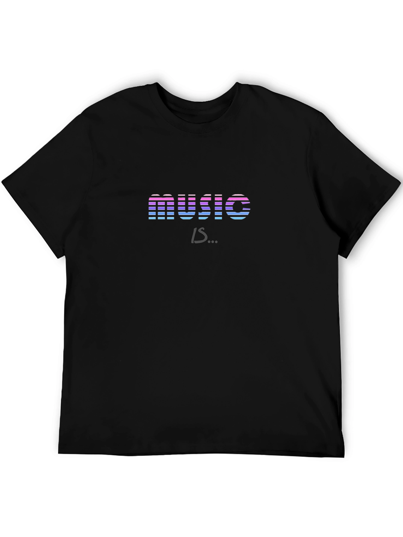 Music Is... Graphic T-Shirt - Retro Wave Design