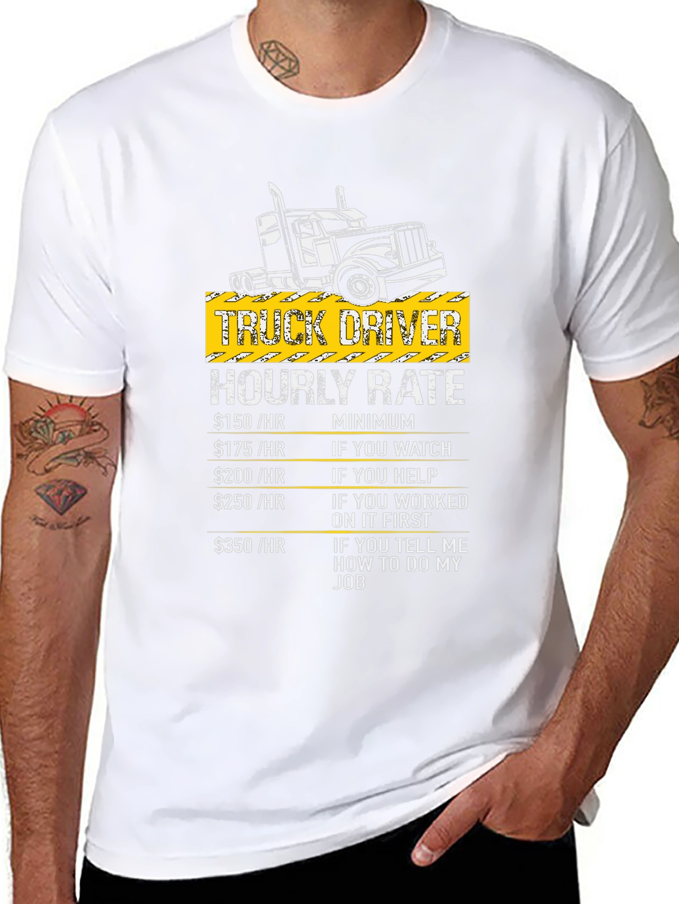 Truck Driver Hourly Rate Graphic T-Shirt