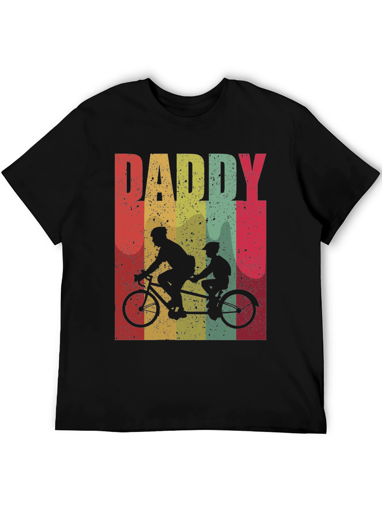 Retro Daddy Tandem Bike T-Shirt - Fathers Day Gift