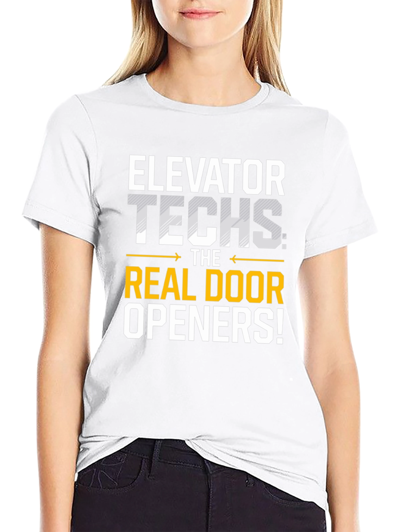 Elevator Techs Real Door Openers Graphic T-Shirt