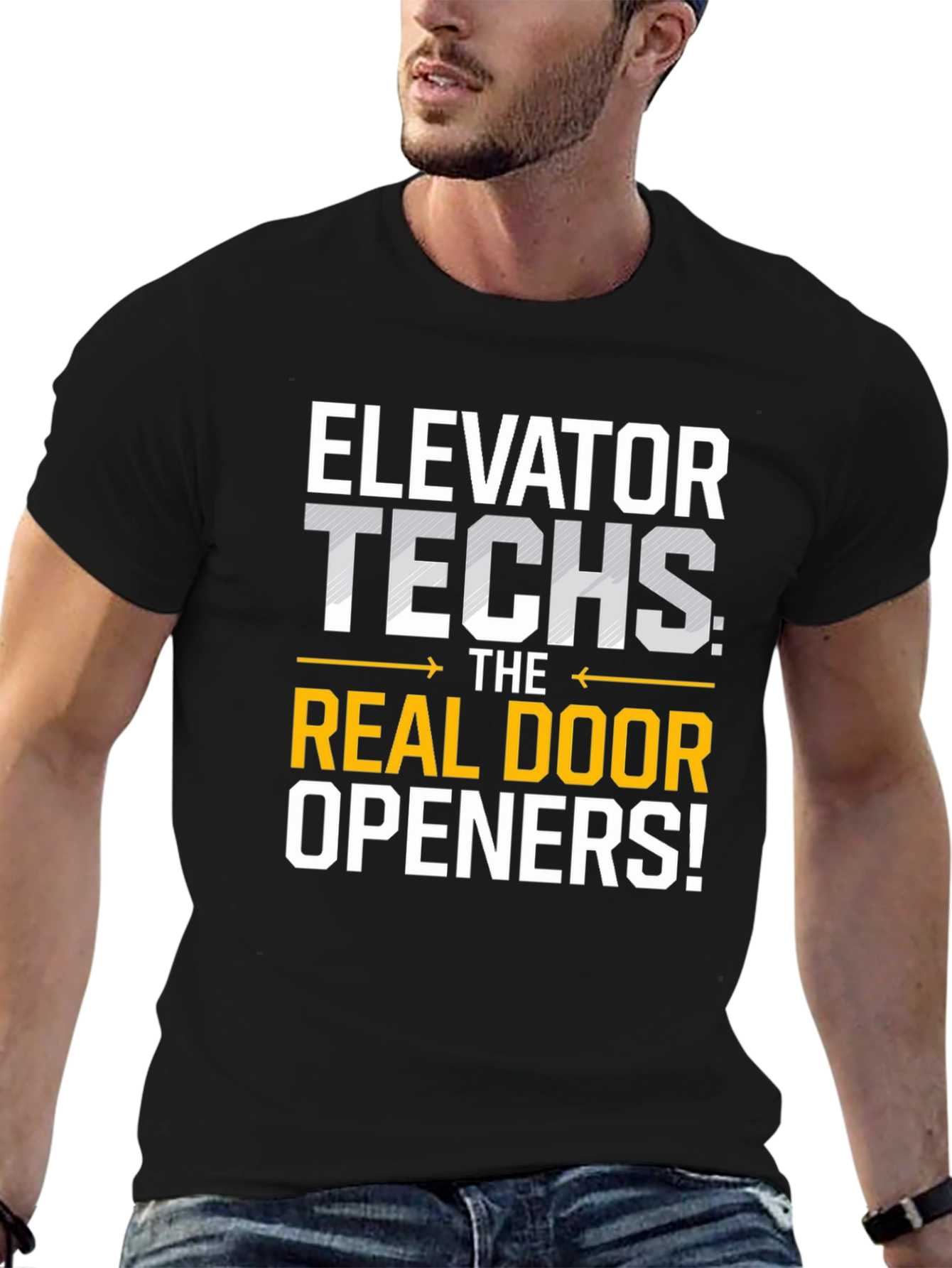 Elevator Techs Real Door Openers Graphic T-Shirt