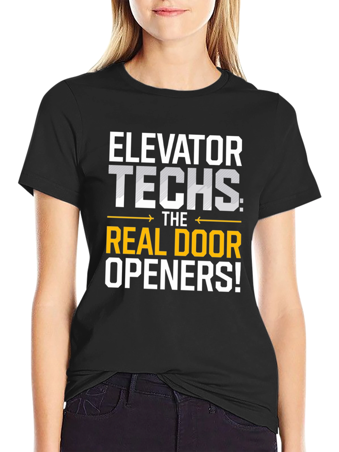 Elevator Techs Real Door Openers Graphic T-Shirt