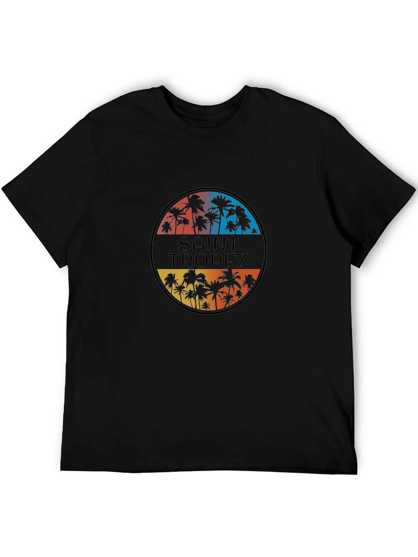Saint Tropez Palm Tee - Retro Style