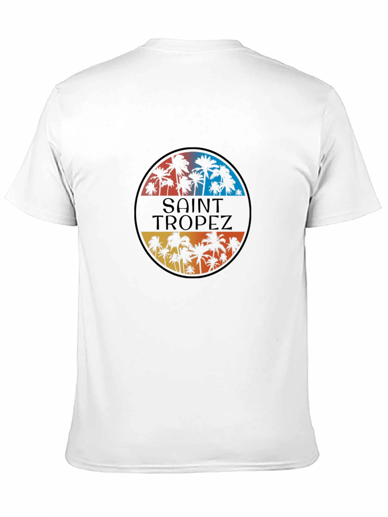Saint Tropez Palm Tee - Retro Style