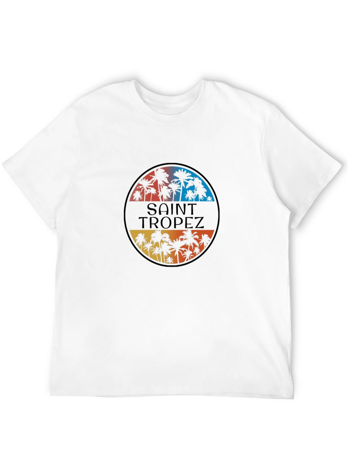 Saint Tropez Palm Tee - Retro Style