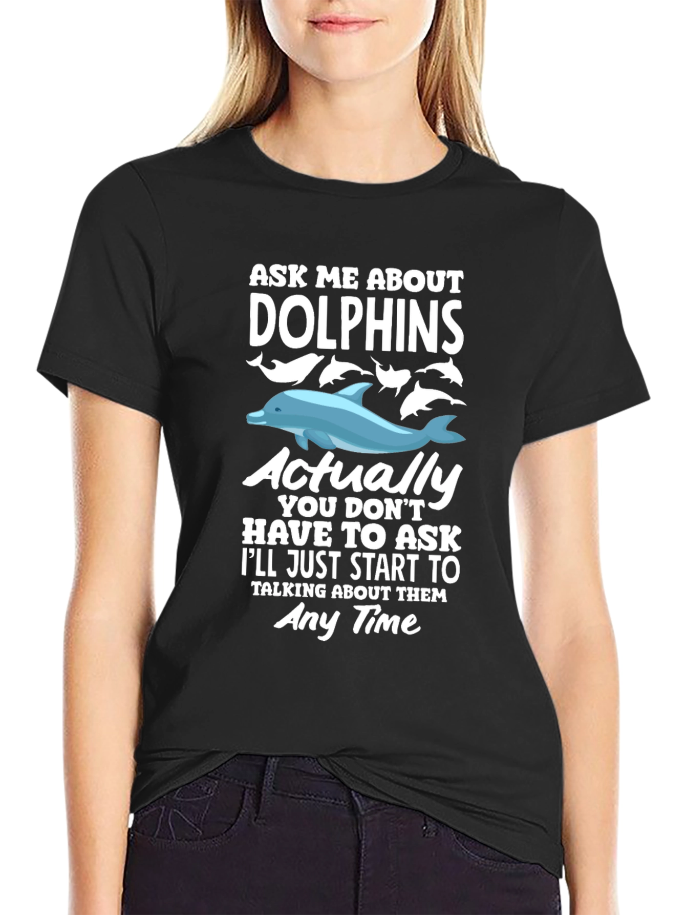 Funny Dolphin Lover T-Shirt - Ask Me About Dolphins