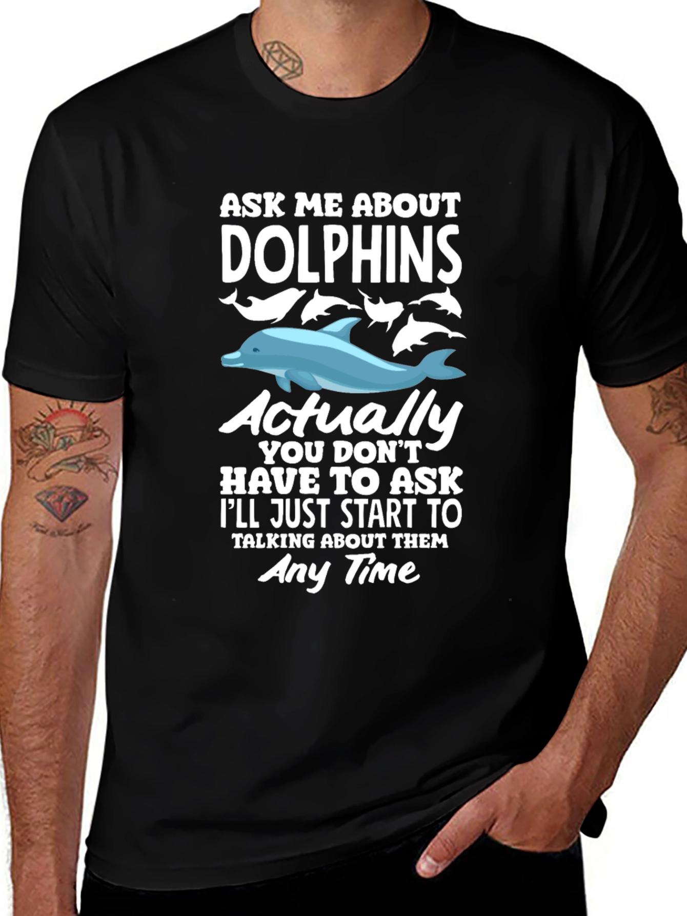Funny Dolphin Lover T-Shirt - Ask Me About Dolphins