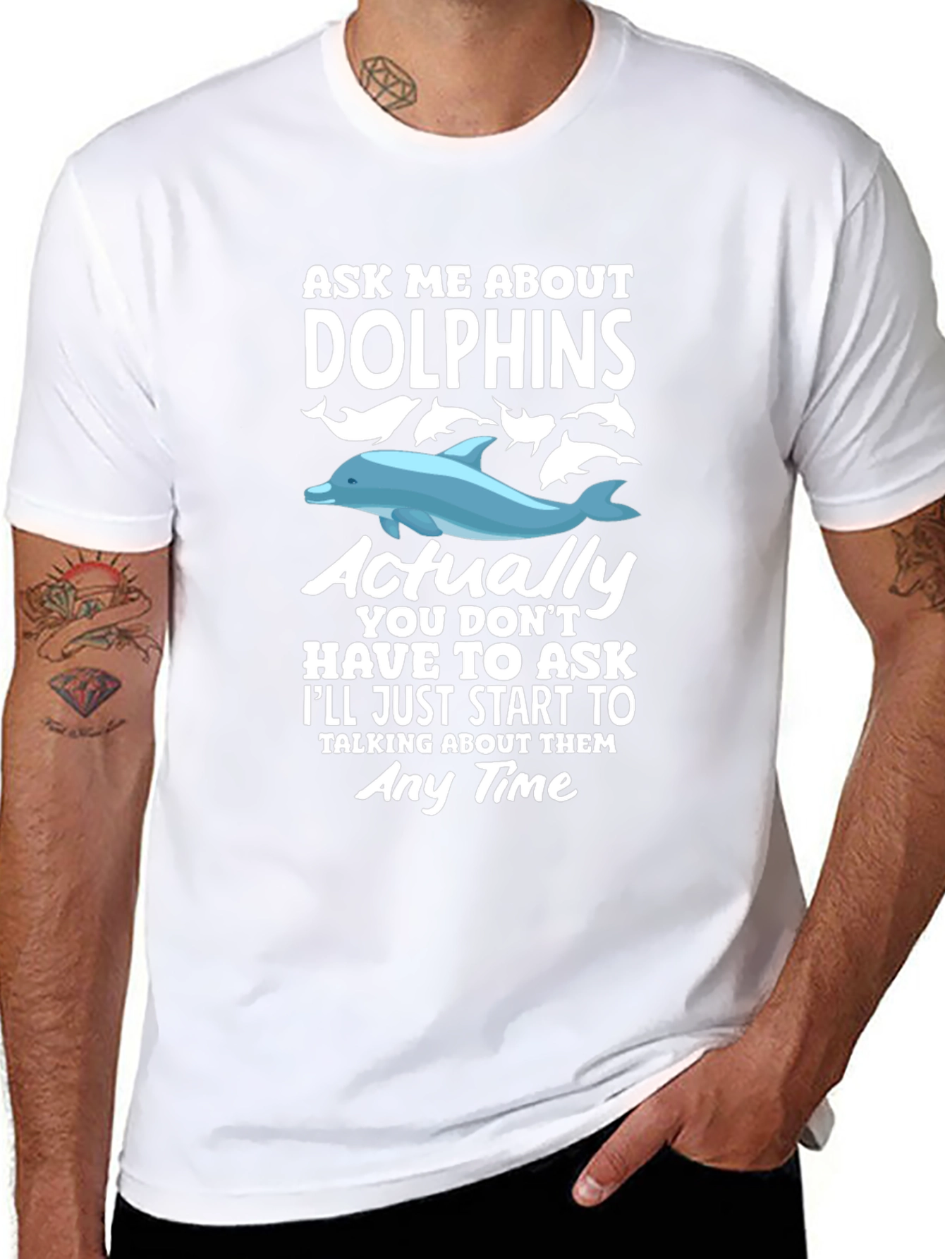 Funny Dolphin Lover T-Shirt - Ask Me About Dolphins