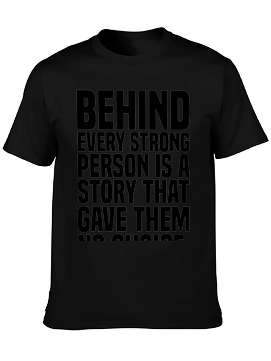 Strong Person Story Black T-Shirt