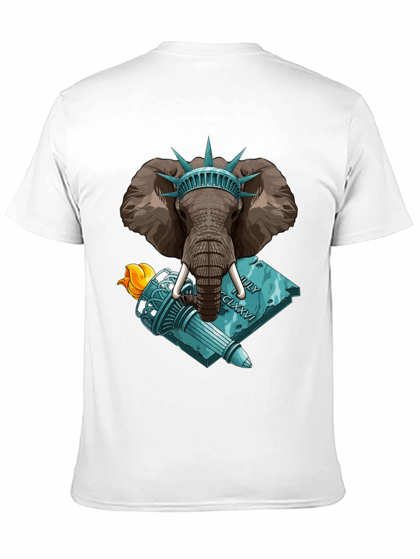 Statue of Liberty Elephant Graphic T-Shirt