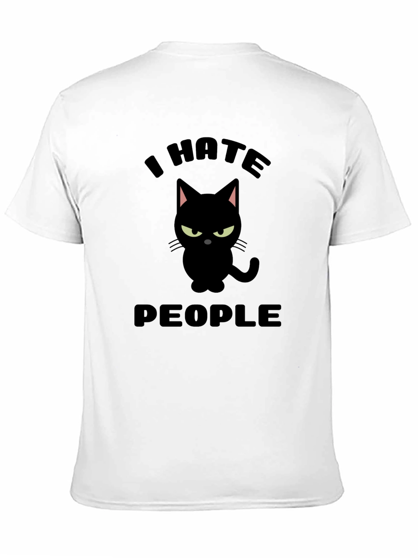 I Hate People Cat Graphic T-Shirt