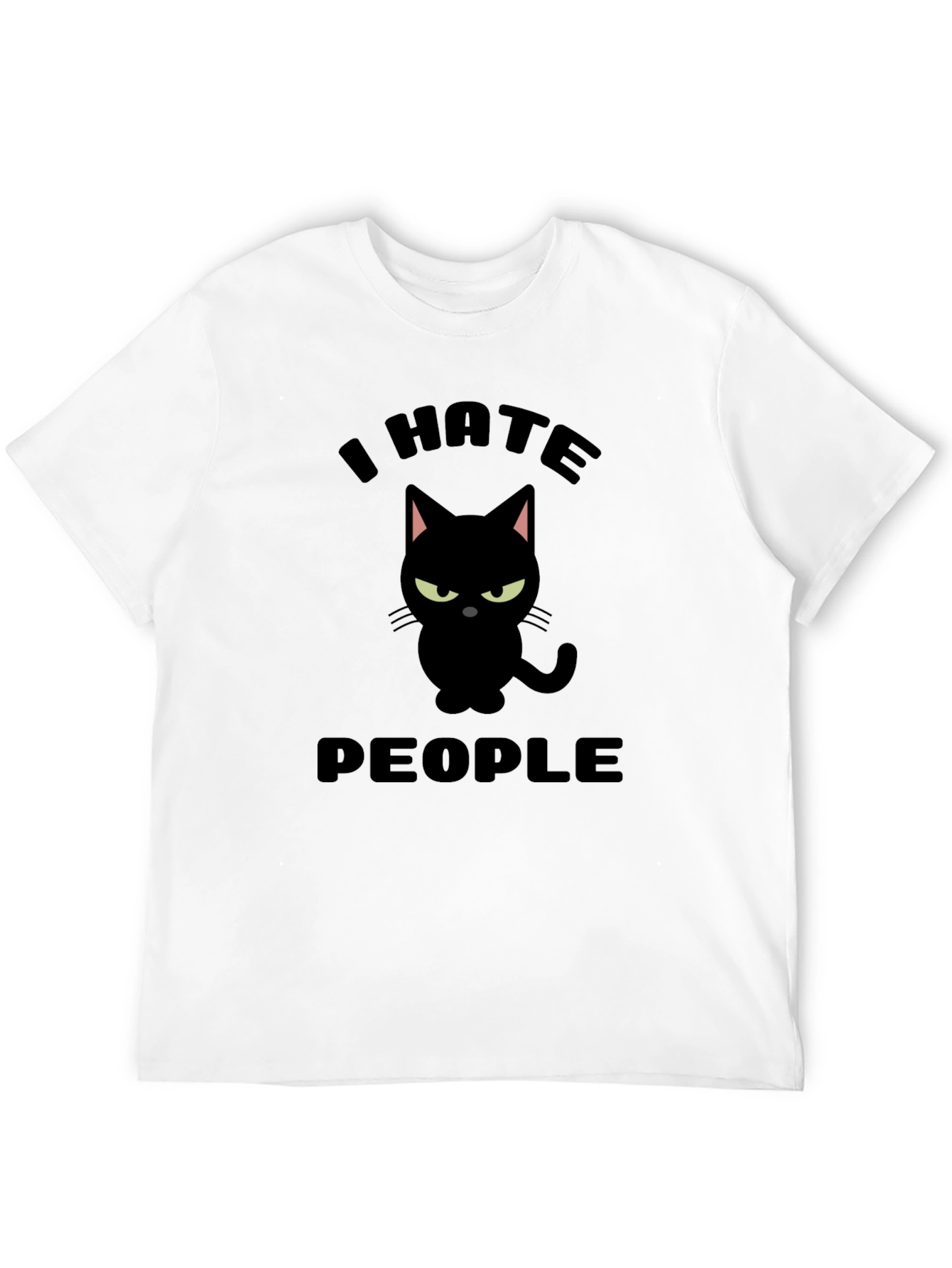 I Hate People Cat Graphic T-Shirt
