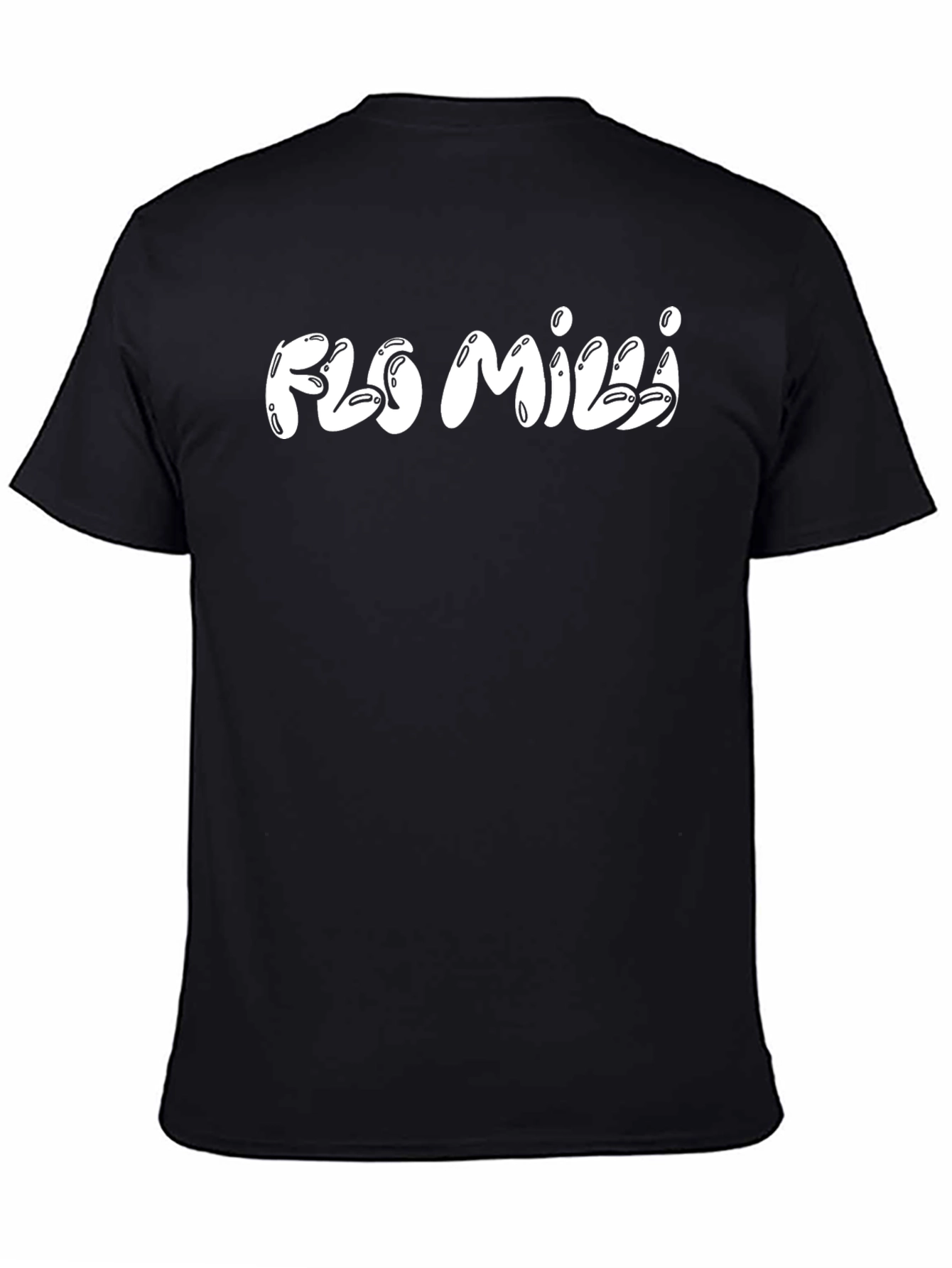 Flo Mili Graphic T-Shirt - Black Cotton Casual Tee