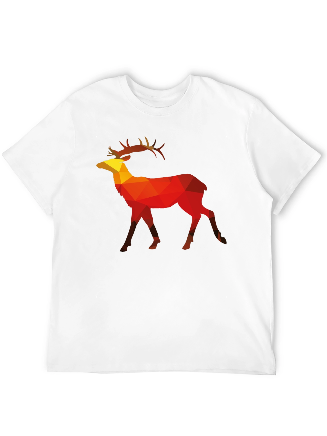 Geometric Deer Graphic Tee - Mens Black T-Shirt