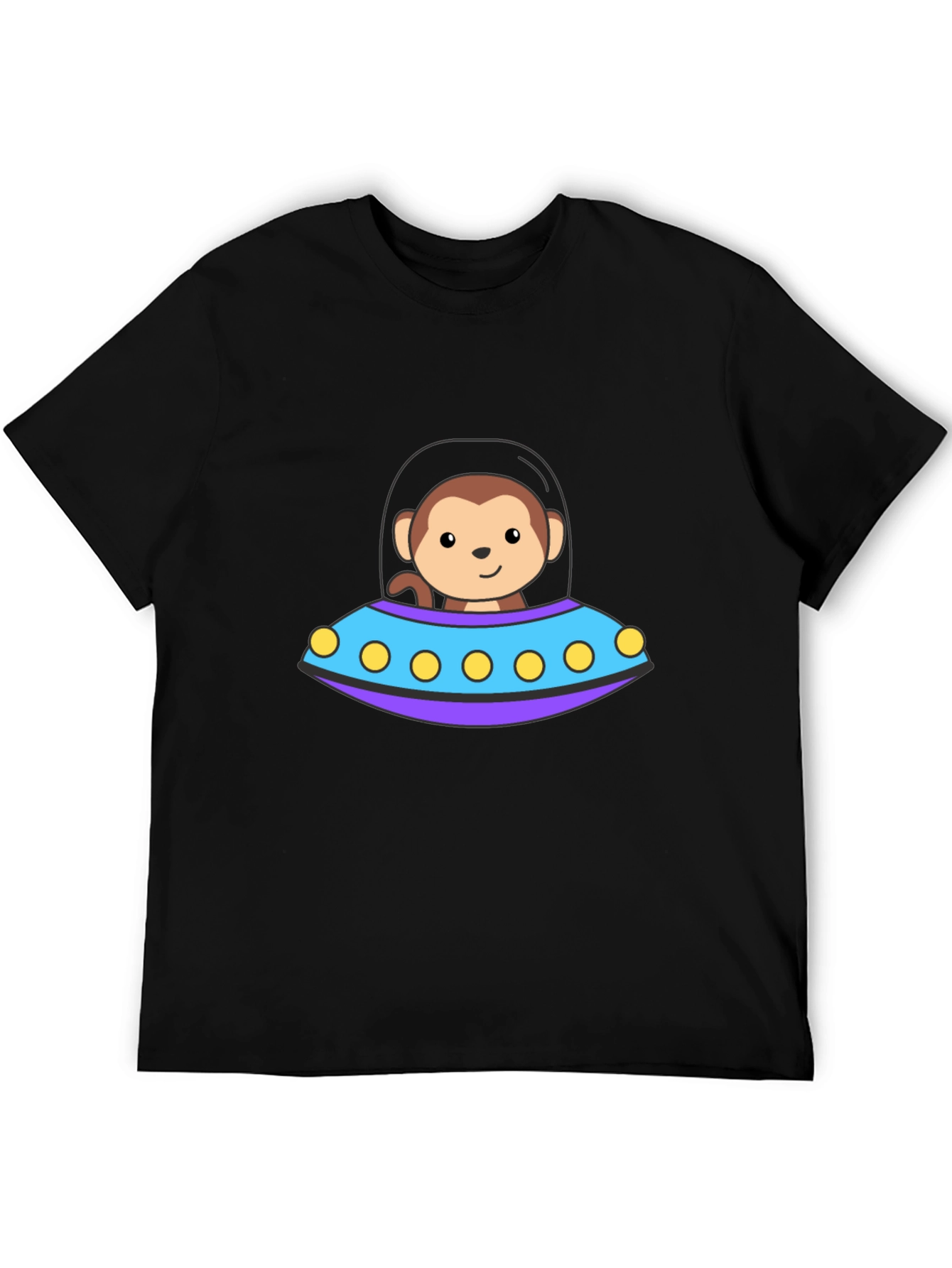 Monkey UFO T-Shirt - Cute Alien Space Design