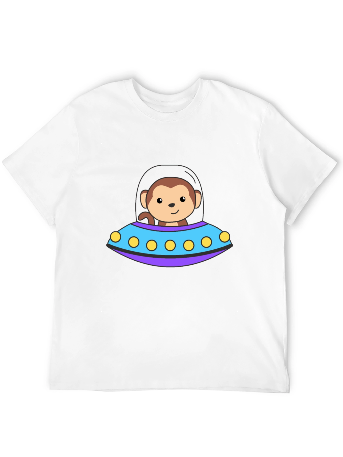 Monkey UFO T-Shirt - Cute Alien Space Design