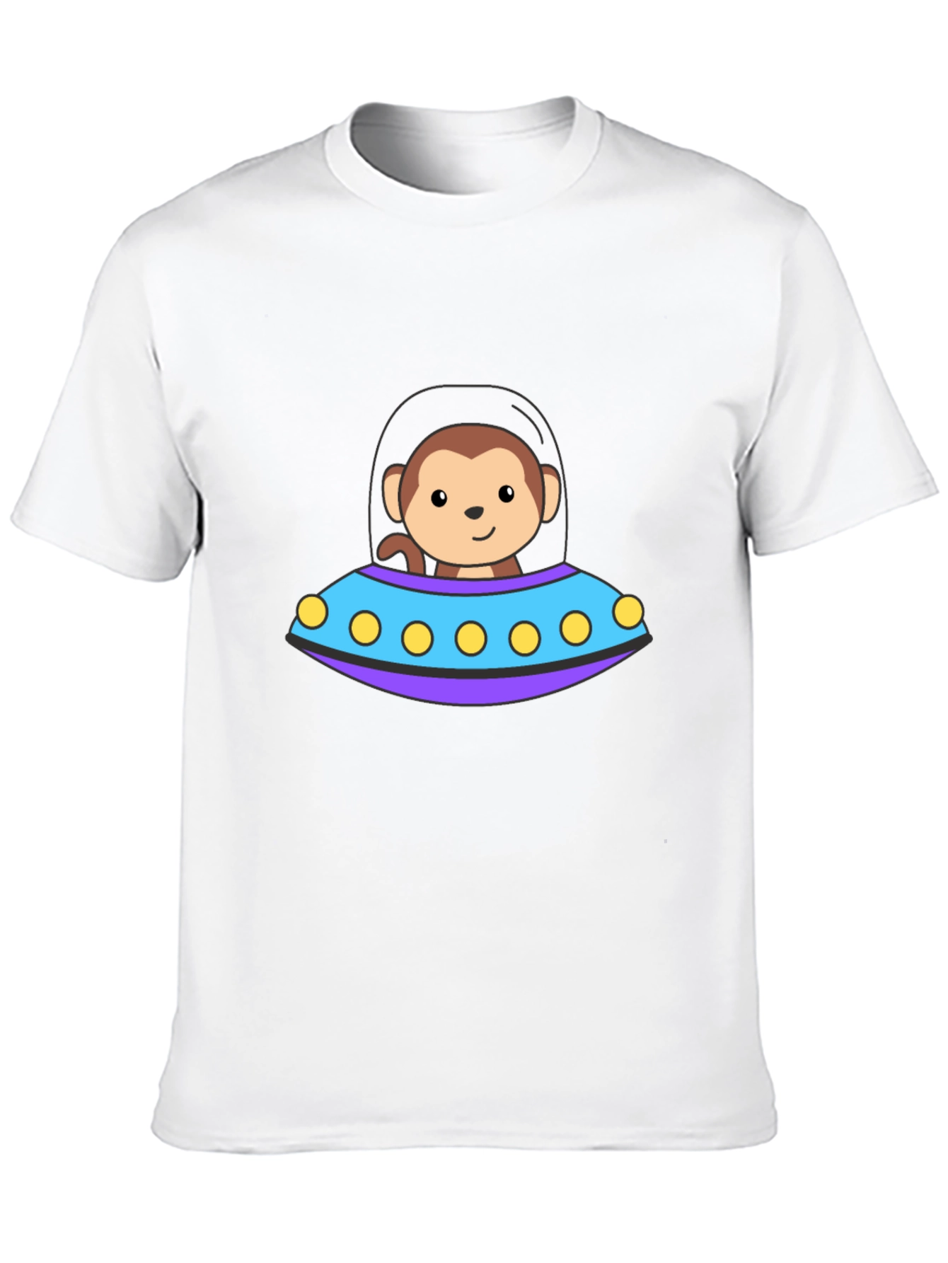 Monkey UFO T-Shirt - Cute Alien Space Design