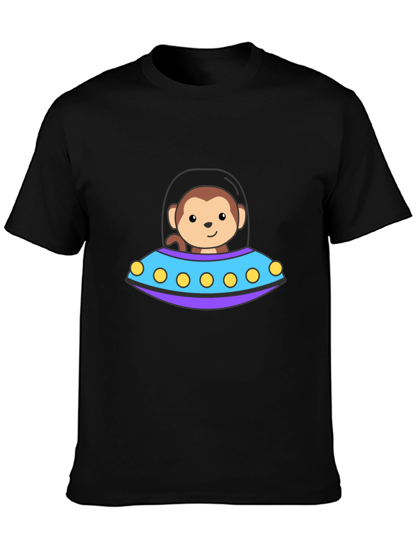 Monkey UFO T-Shirt - Cute Alien Space Design