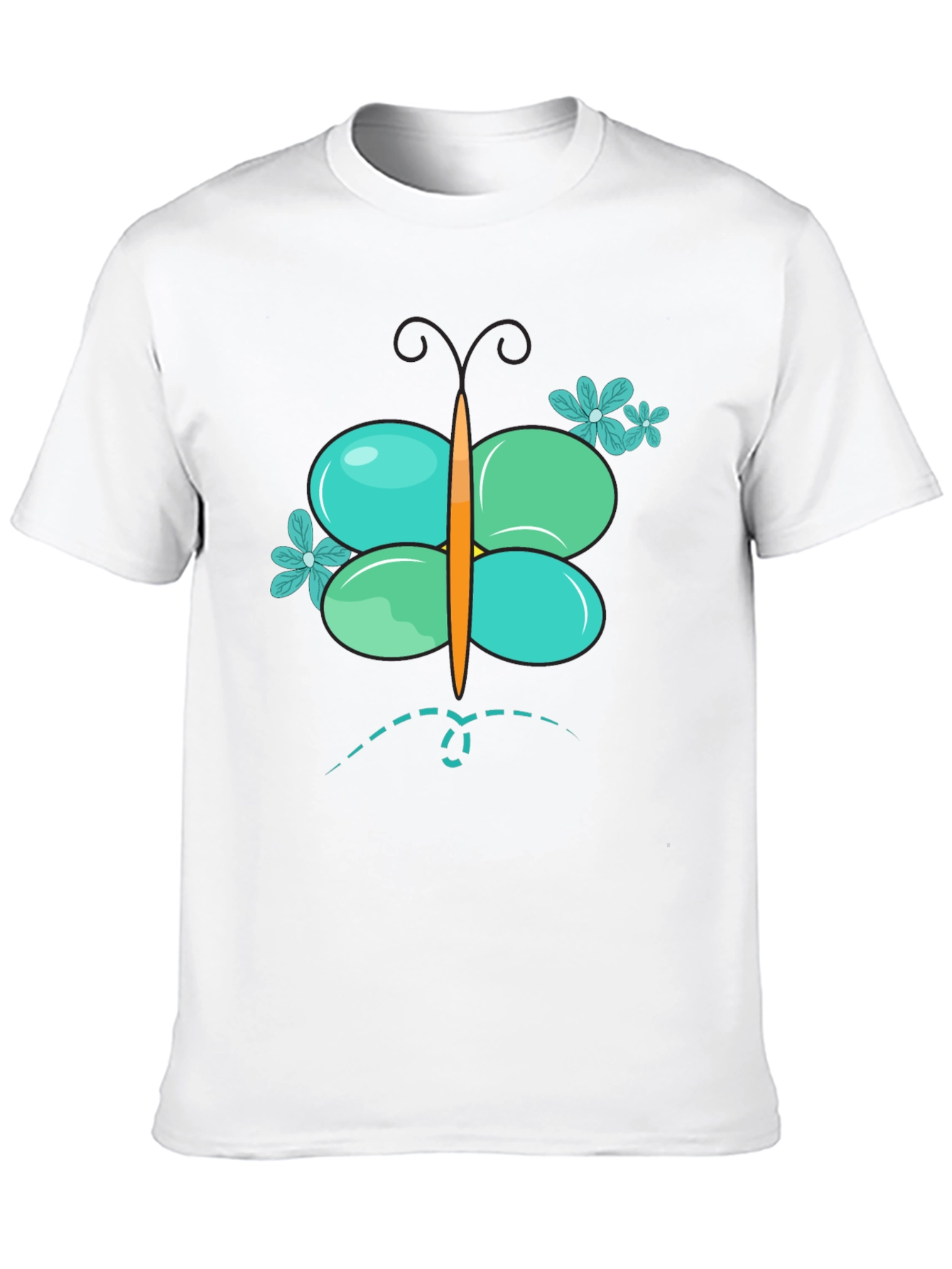 Butterfly Graphic Mens Black T-Shirt