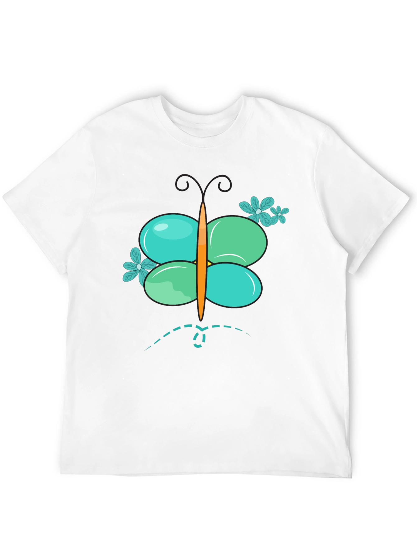 Butterfly Graphic Mens Black T-Shirt