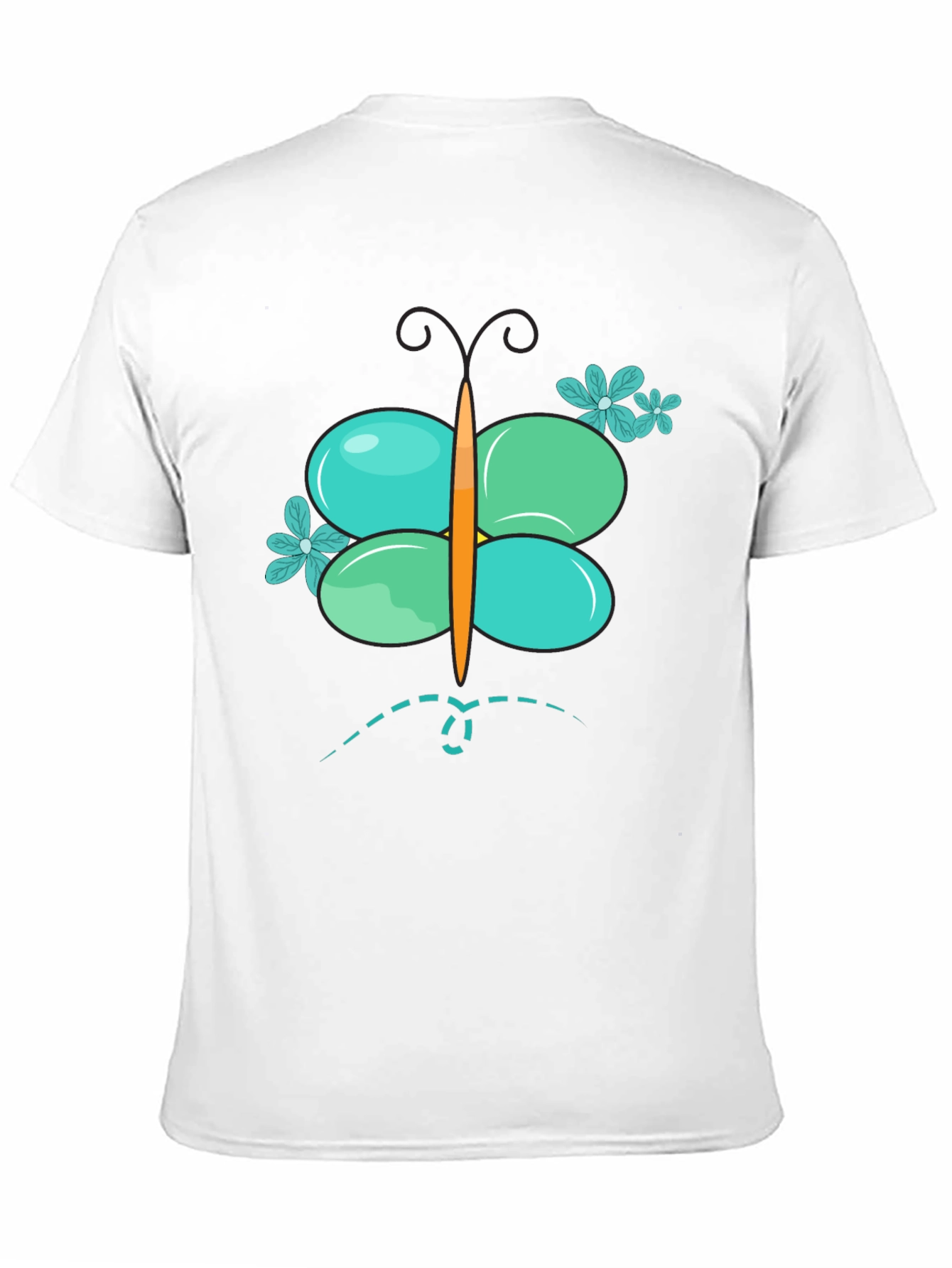 Butterfly Graphic Mens Black T-Shirt