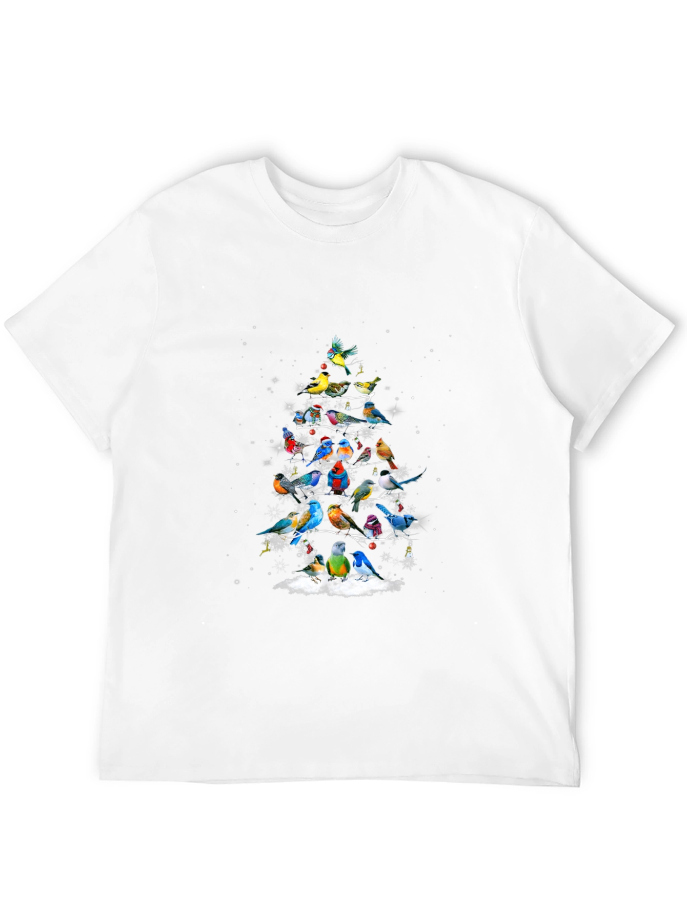 Festive Bird Christmas Tree Graphic Tee