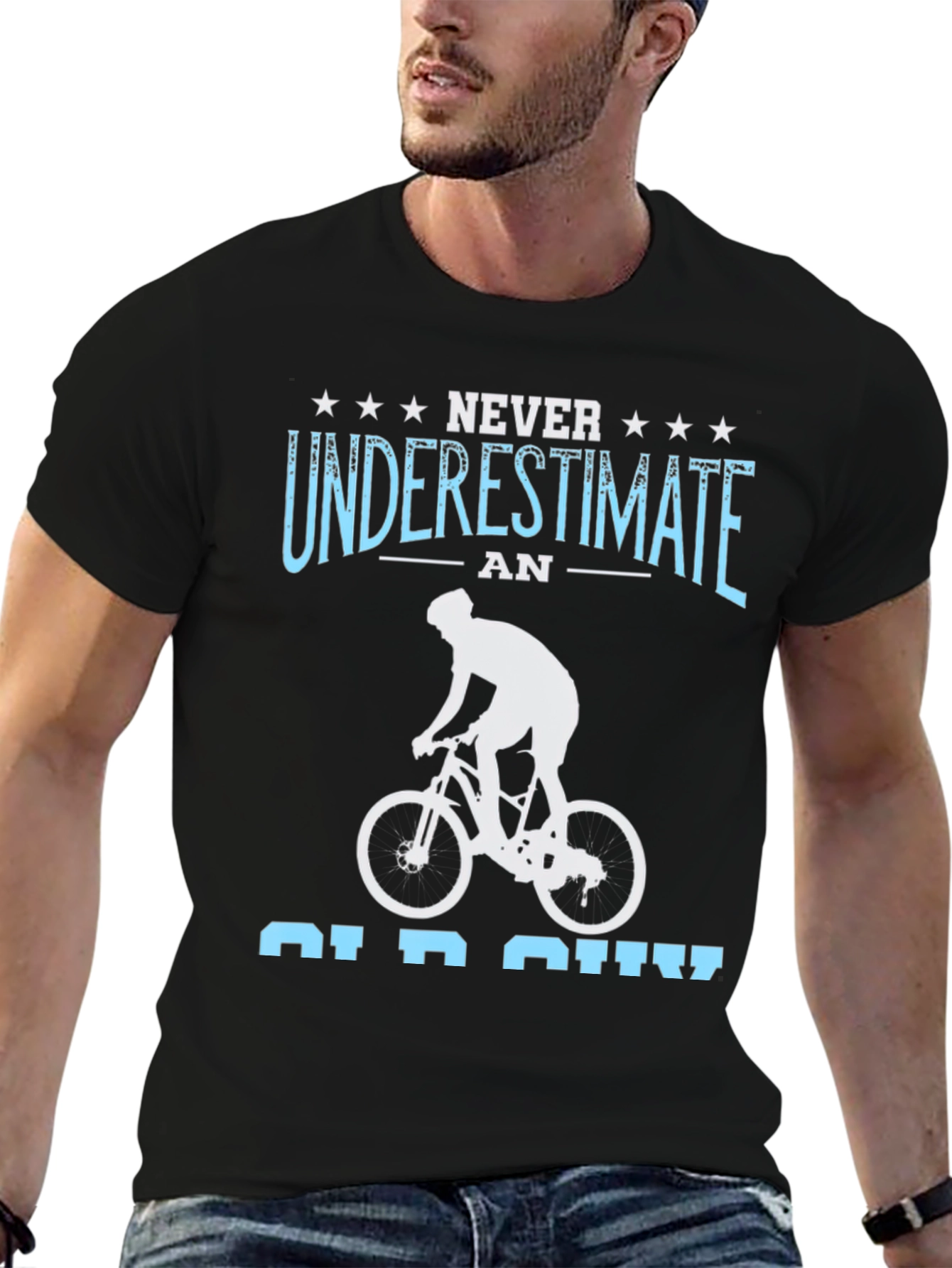 Never Underestimate an Old Guy Biking T-Shirt