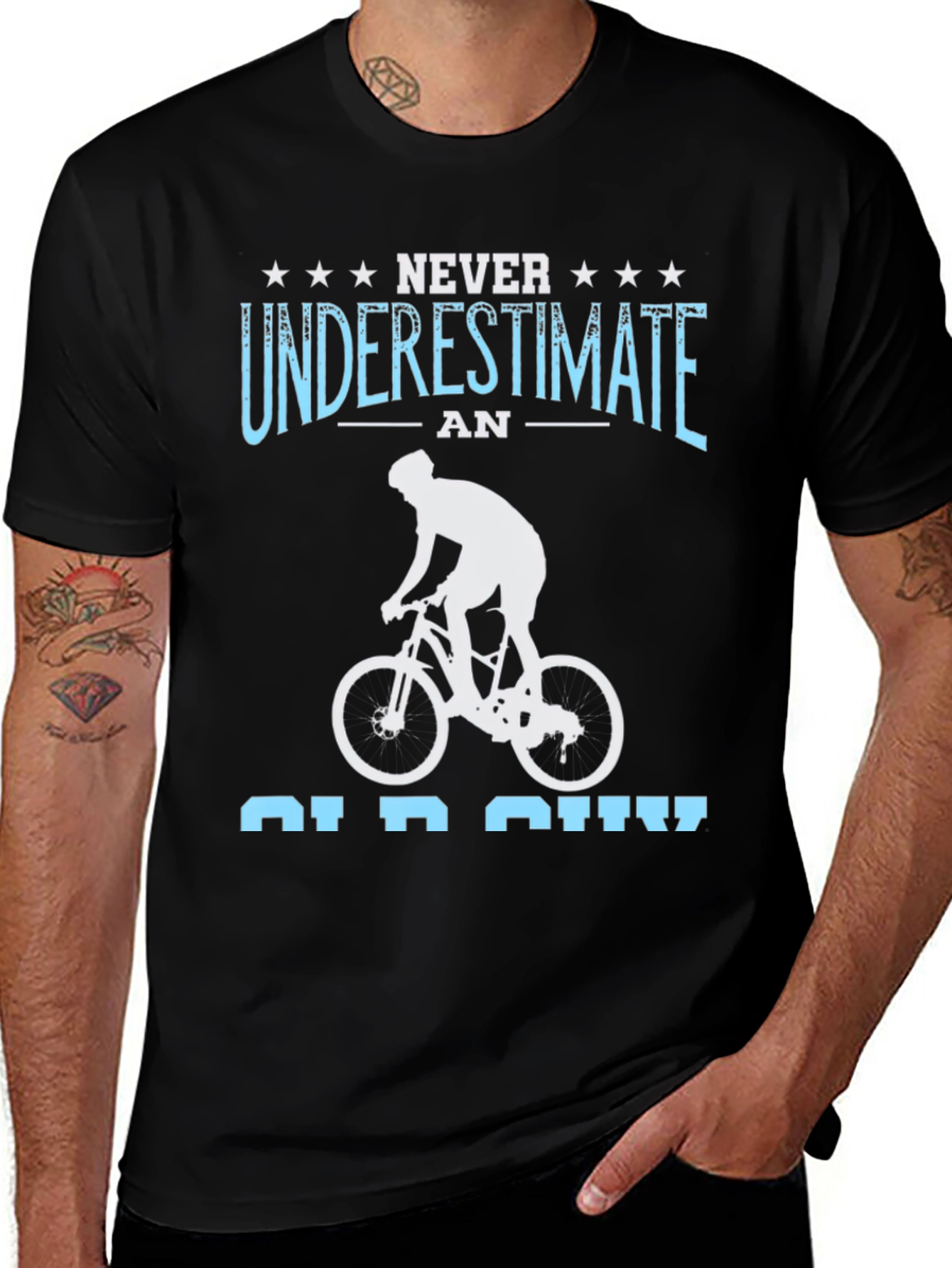 Never Underestimate an Old Guy Biking T-Shirt