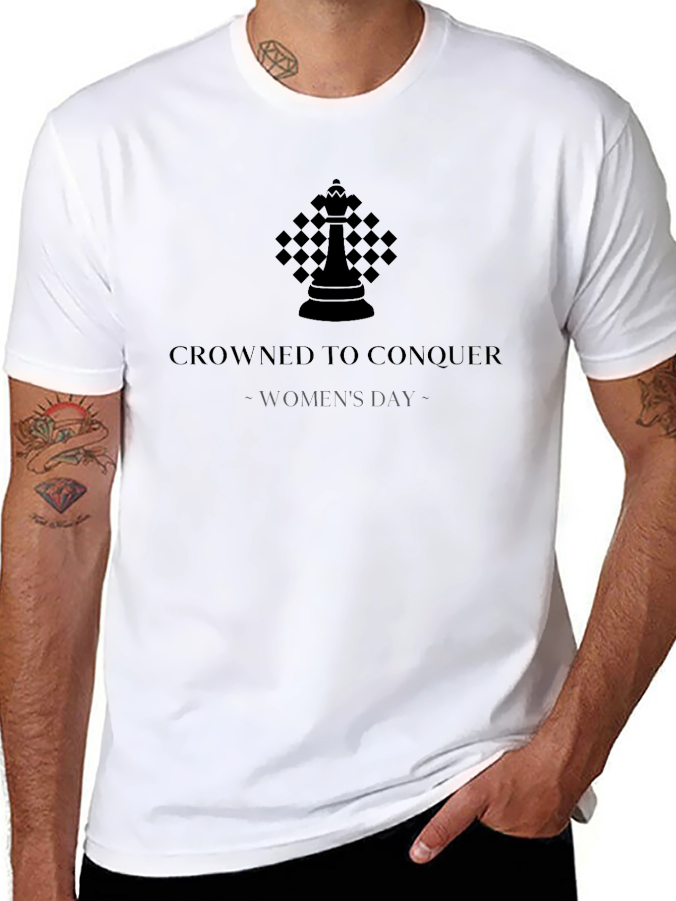 Crowned to Conquer Womens Day Graphic Tee