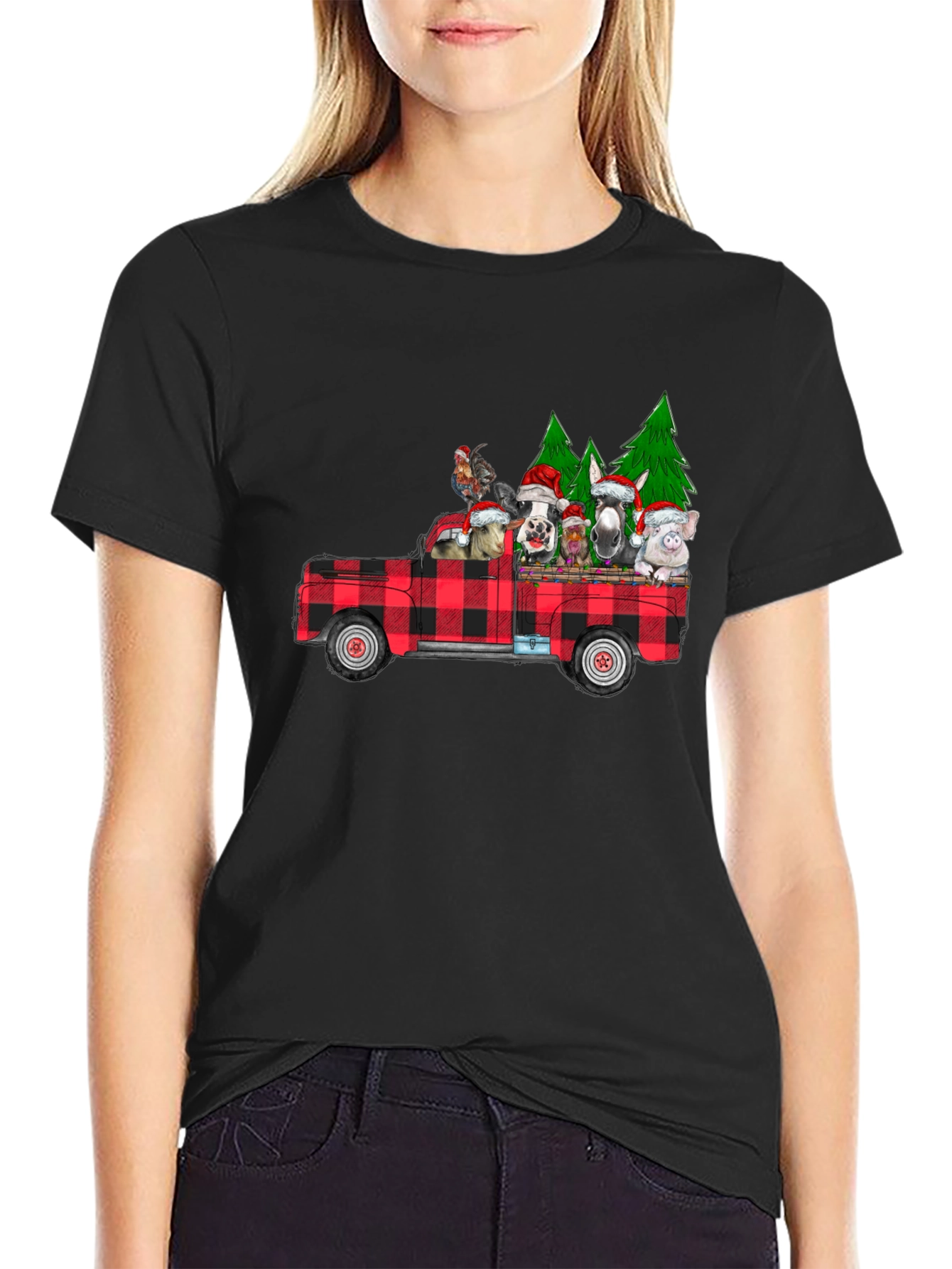 Holiday Farm Animal Truck T-Shirt