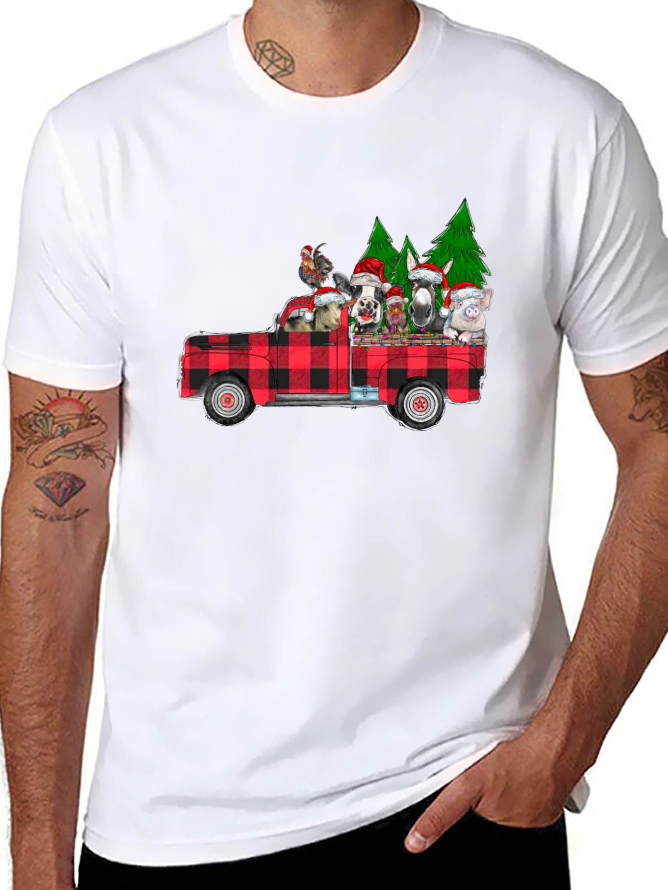 Holiday Farm Animal Truck T-Shirt