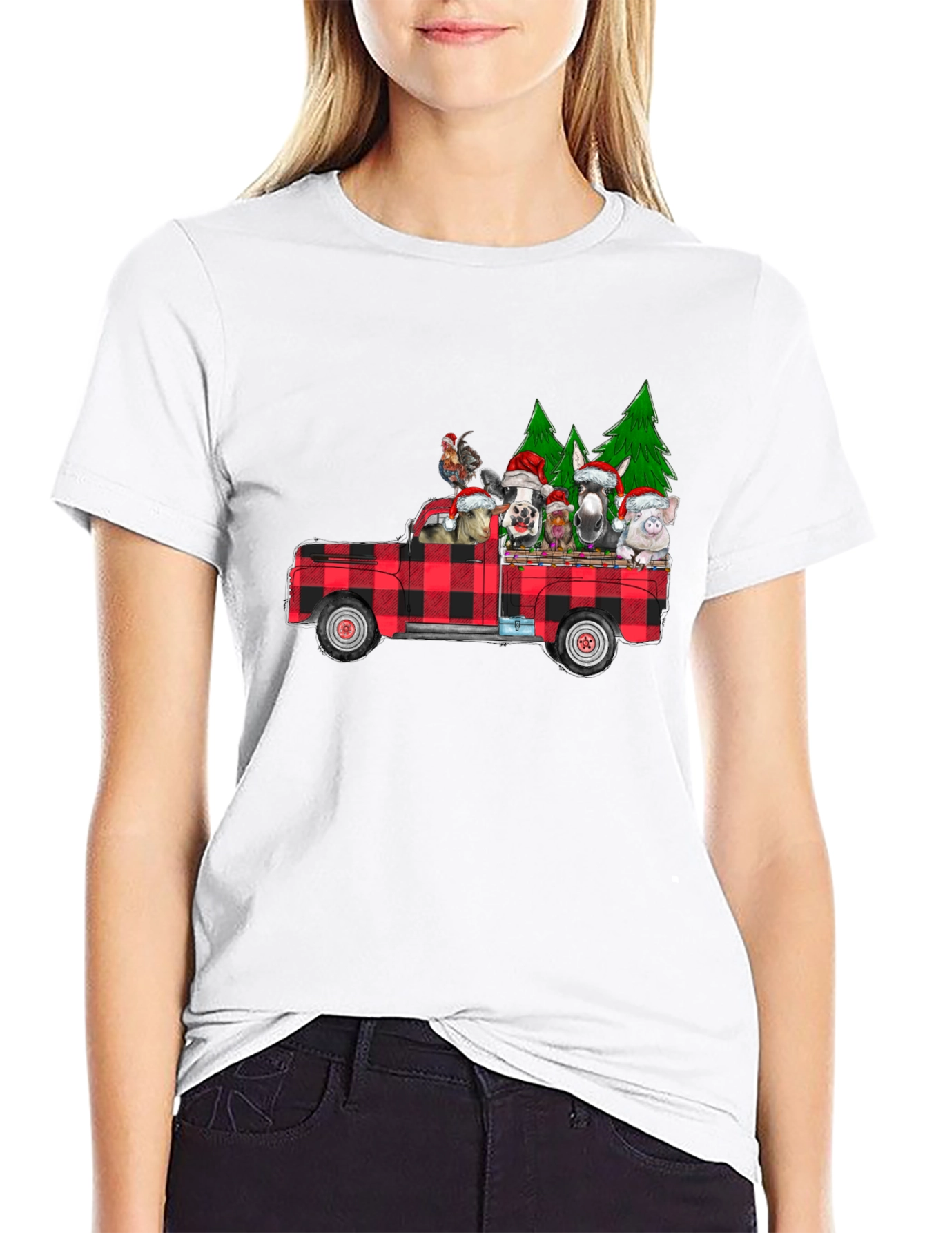Holiday Farm Animal Truck T-Shirt