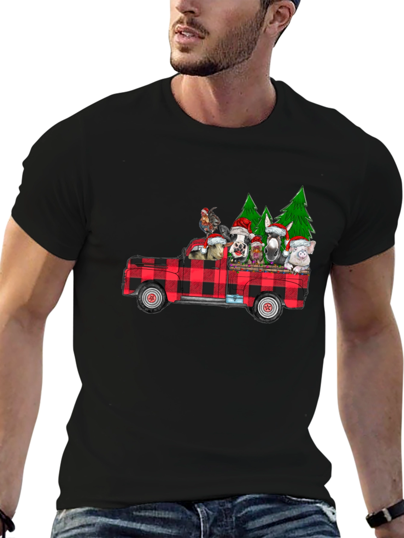 Holiday Farm Animal Truck T-Shirt