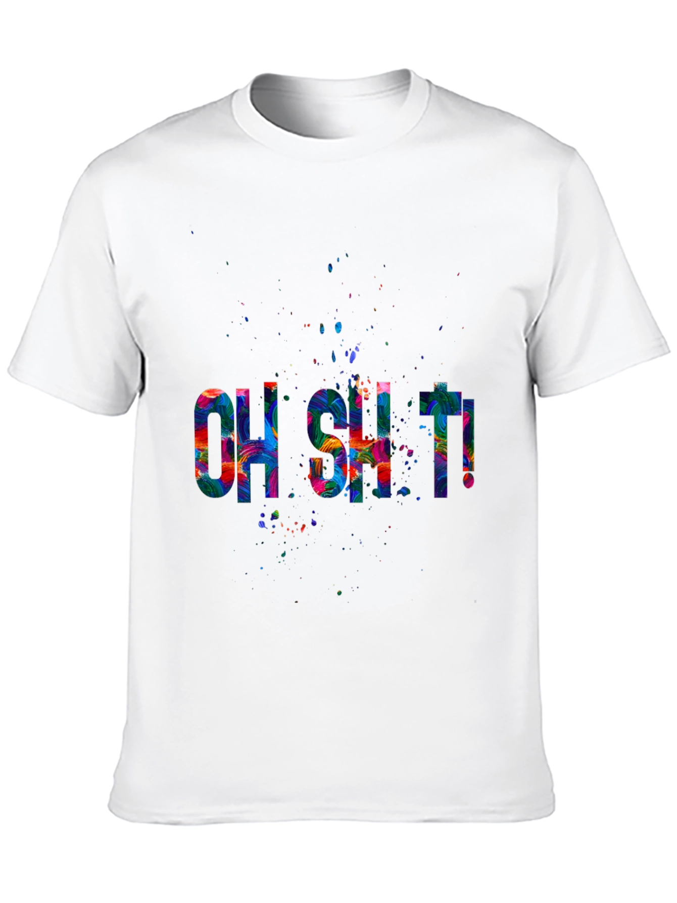 Oh Shit! Graphic Print Mens Black T-Shirt