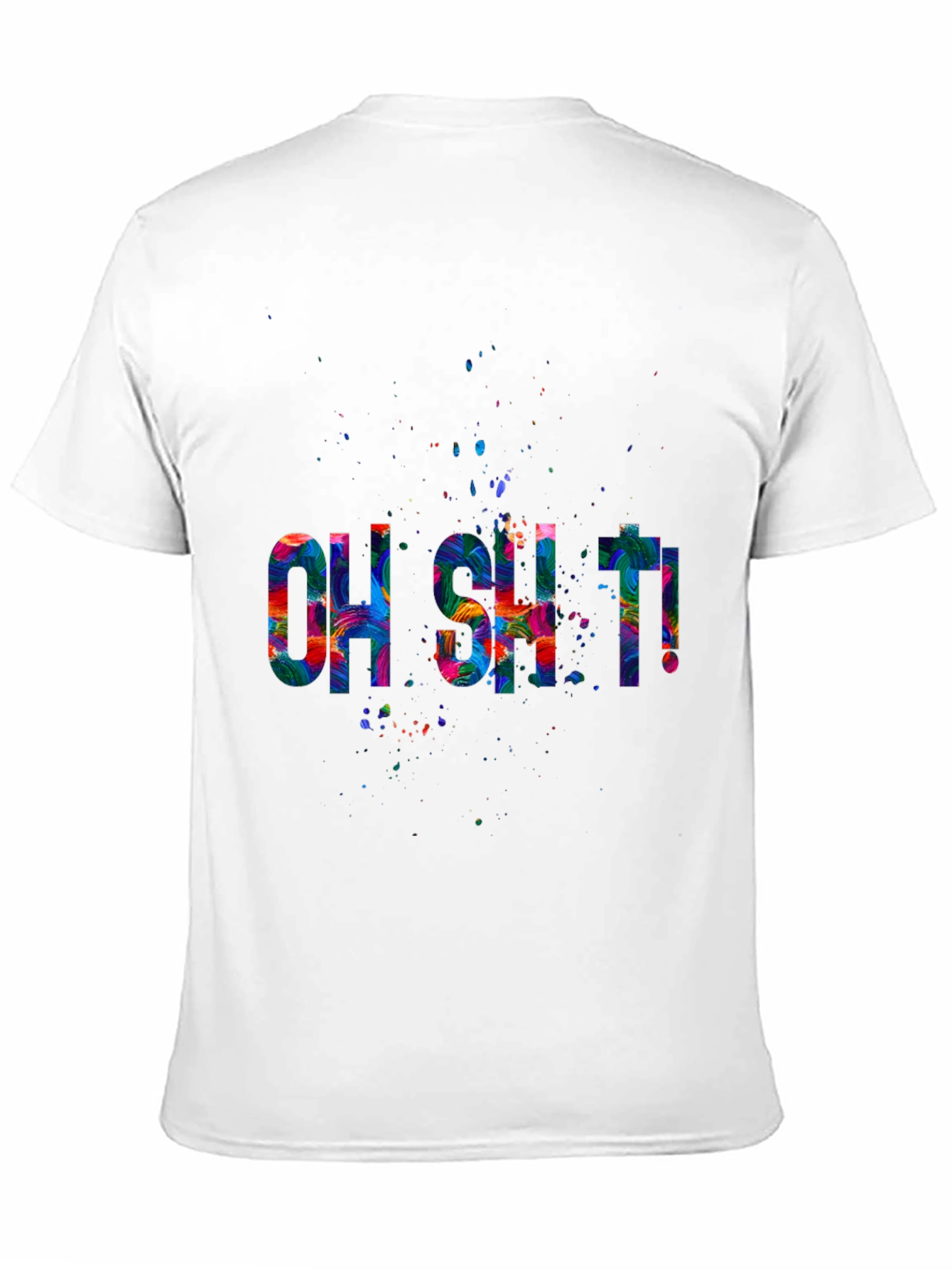 Oh Shit! Graphic Print Mens Black T-Shirt