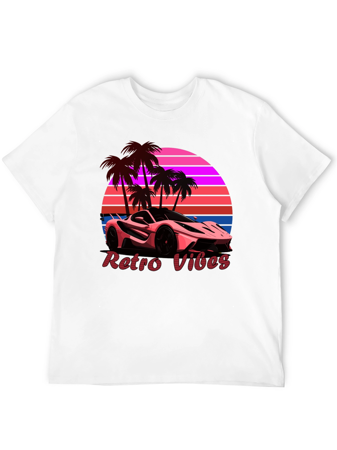 Retro Vibes Car Graphic T-Shirt