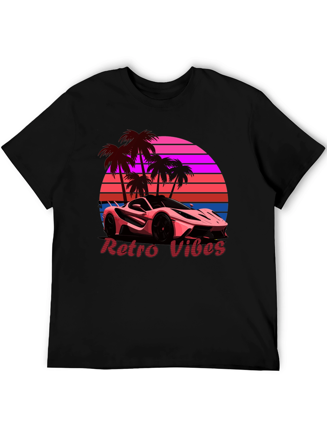 Retro Vibes Car Graphic T-Shirt
