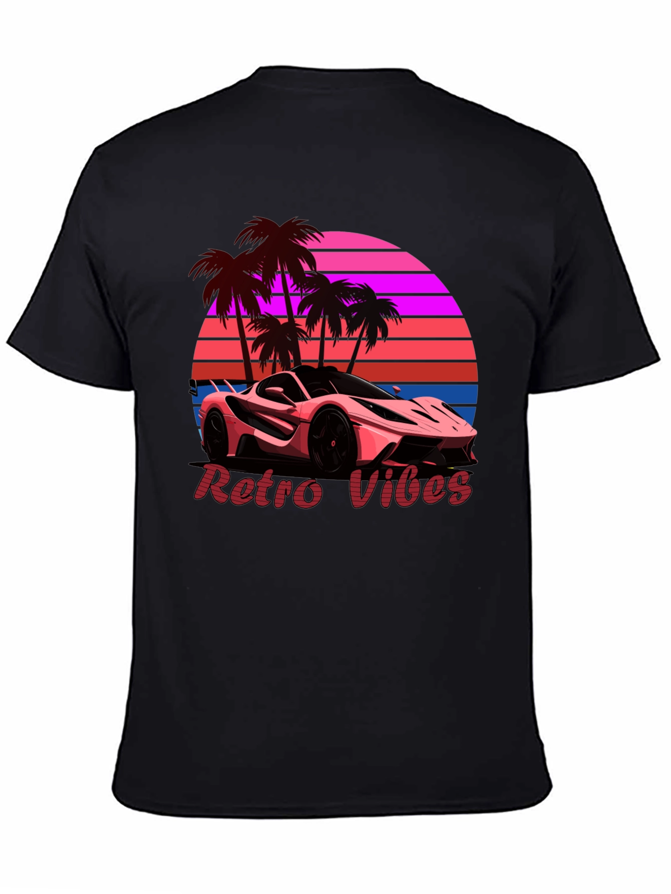 Retro Vibes Car Graphic T-Shirt