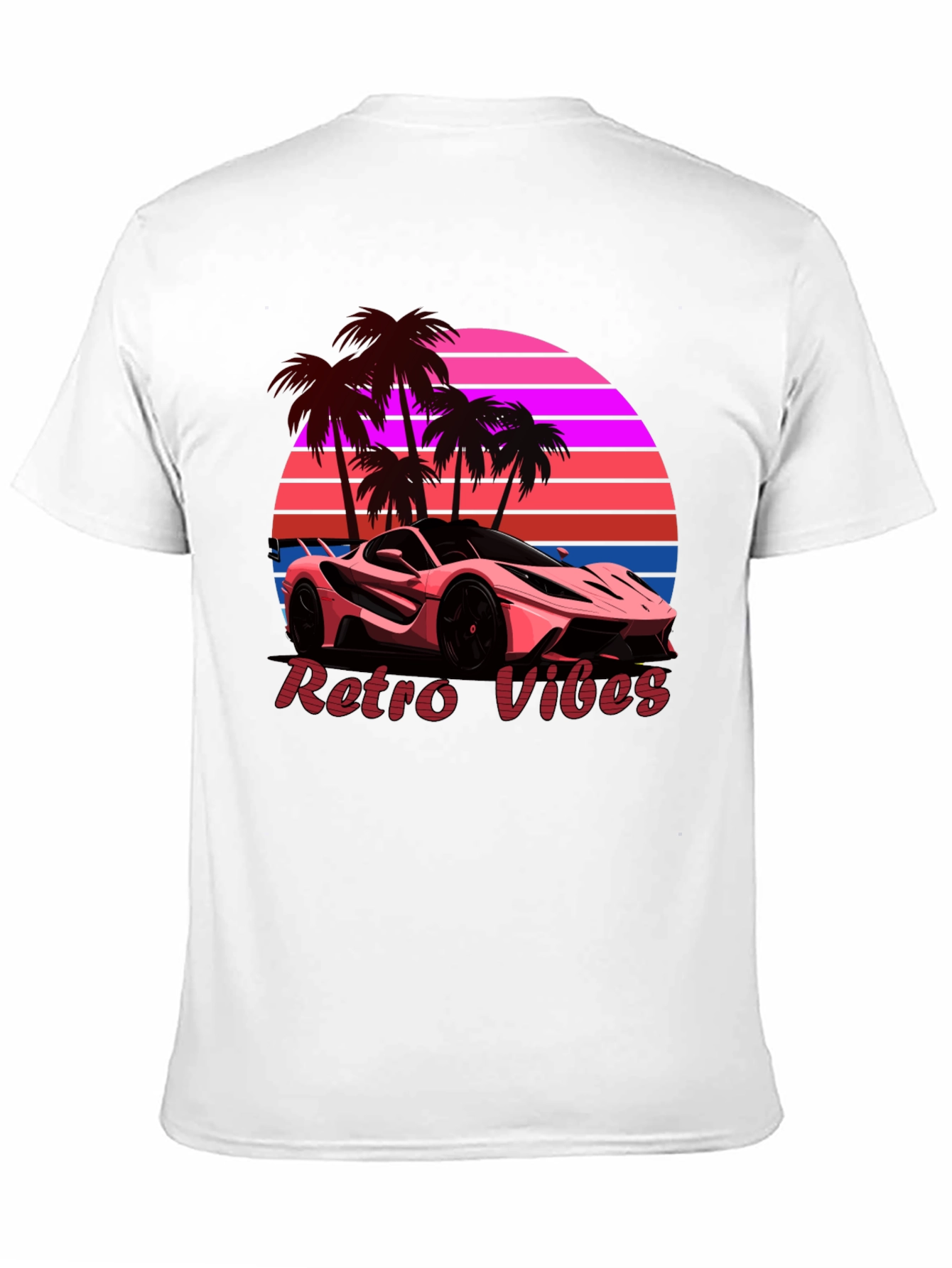 Retro Vibes Car Graphic T-Shirt