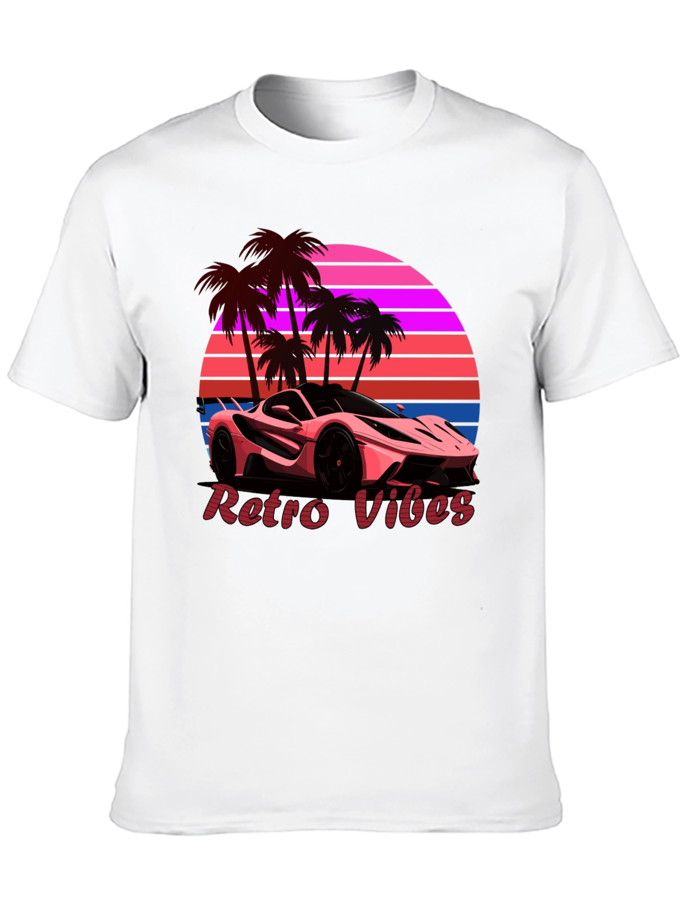 Retro Vibes Car Graphic T-Shirt