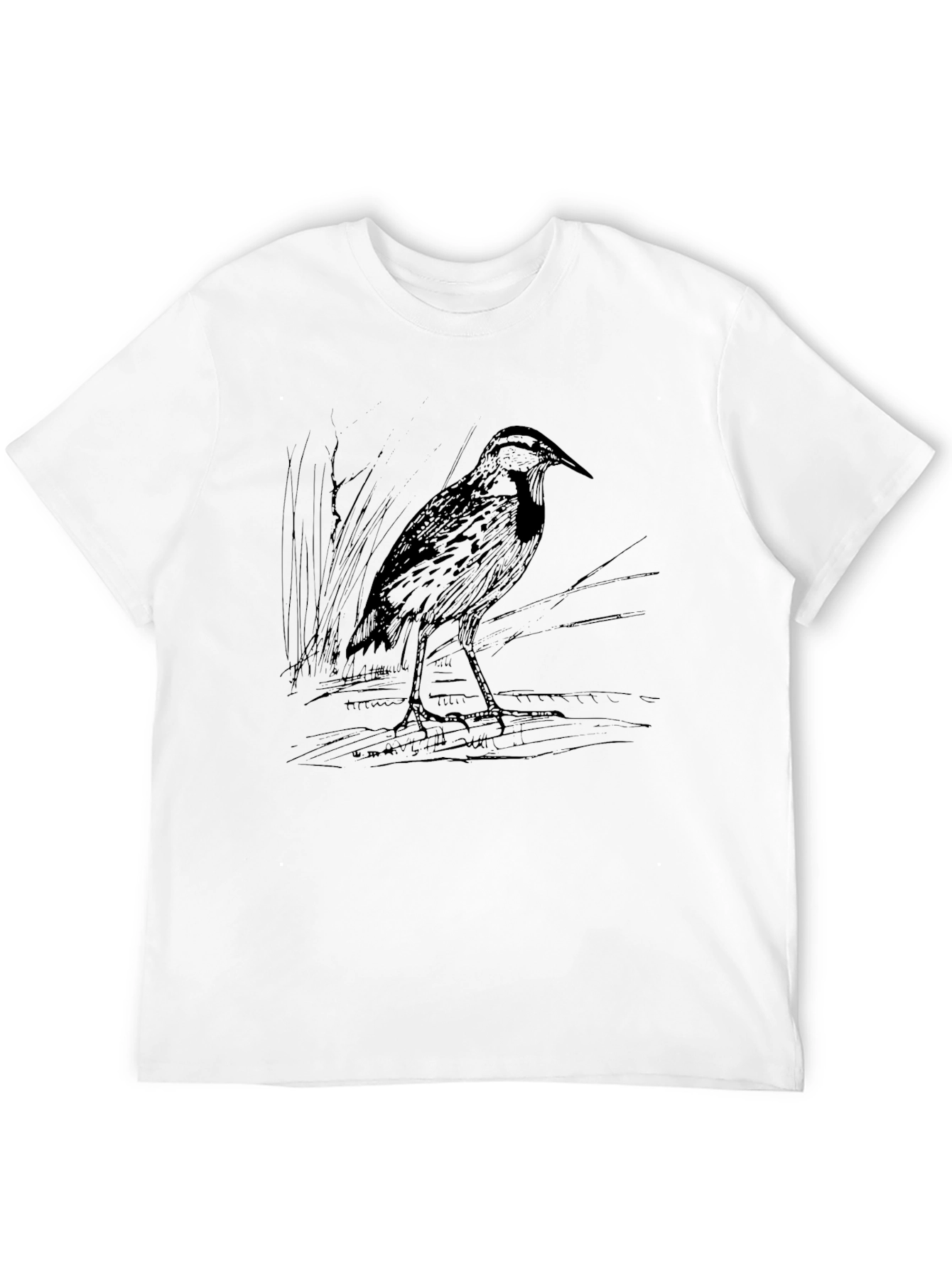Heron Bird Graphic T-Shirt - Unisex Black Tee