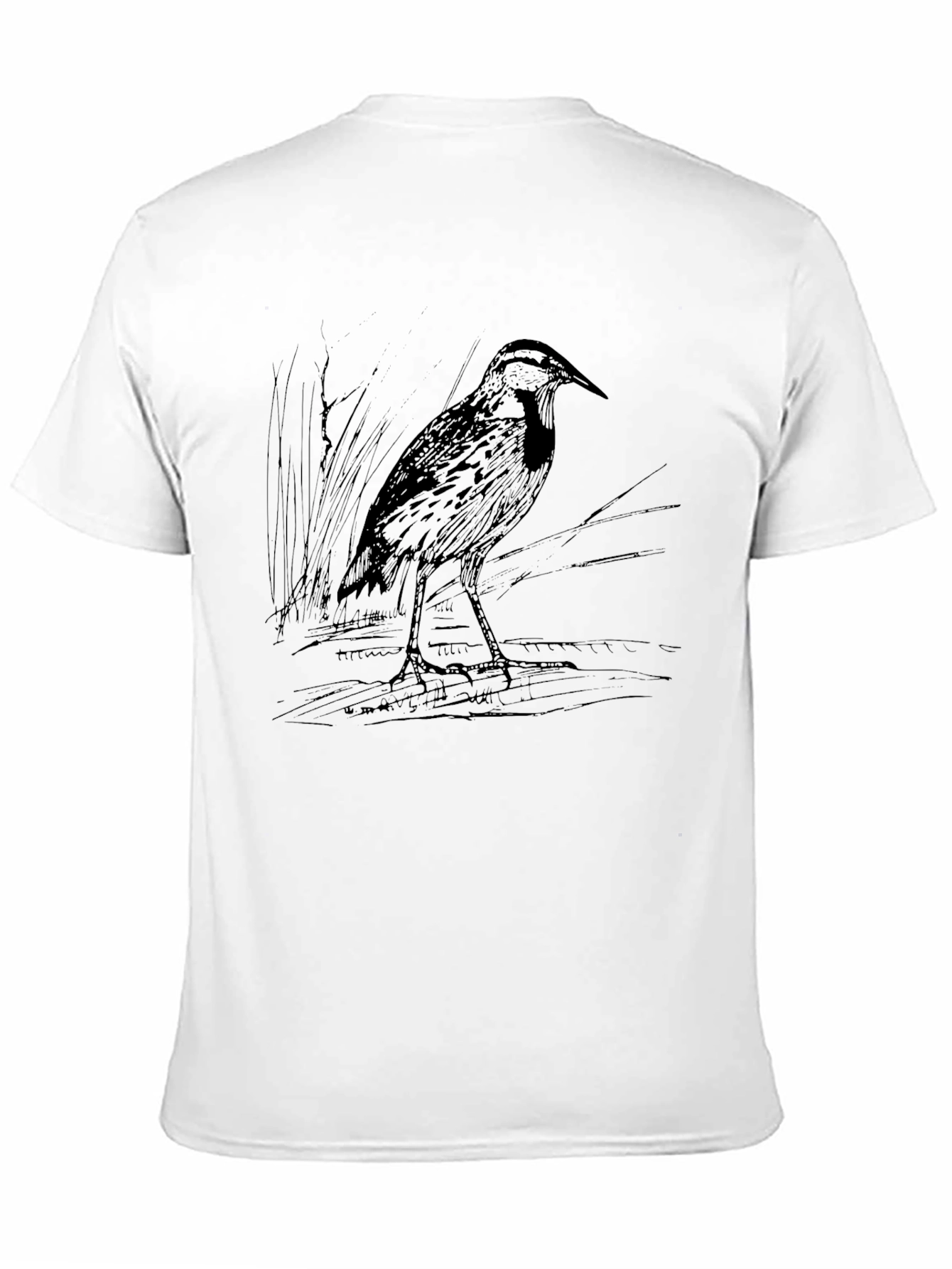 Heron Bird Graphic T-Shirt - Unisex Black Tee